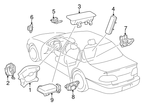 ELECTRICAL/AIR BAG COMPONENTS for 1998 Toyota Corolla #1