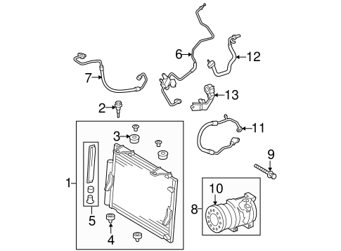 HVAC/CONDENSER, COMPRESSOR & LINES for 2012 Toyota Tundra #1