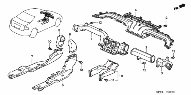 Duct for 2006 Acura TL #0