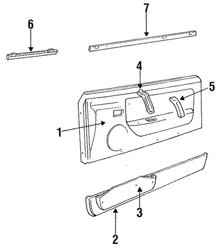 Capri INTERIOR TRIM - DOOR