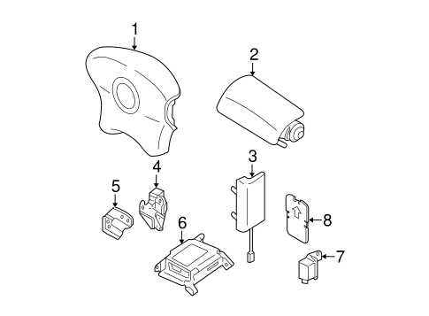 Air Bag Components for 2007 Subaru Impreza #0
