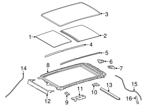 BODY/SUNROOF for 2015 Toyota Highlander #2
