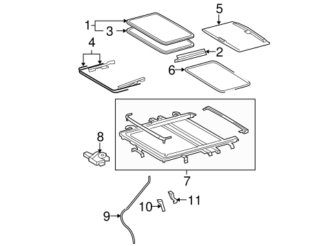 BODY/SUNROOF for 2009 Toyota Highlander #1