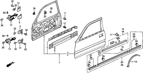 Door Panel for 1991 Honda Prelude #0