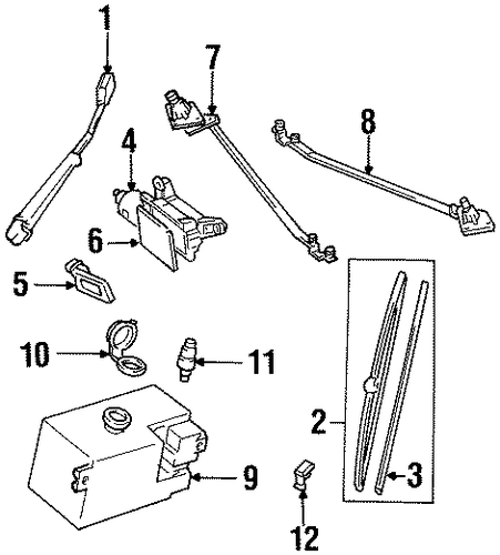 C2500 Pickup WIPER & WASHER COMPONENTS