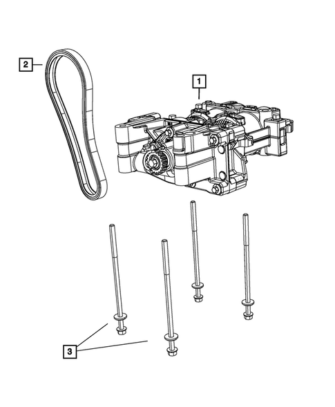 Timing Belt/Chain and Cover and Balance Shaft for 2016 Jeep Patriot #2