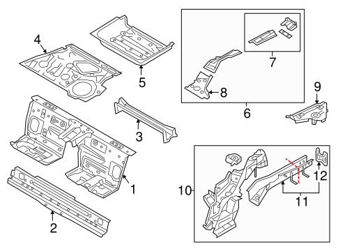 Rear Floor & Rails for 2021 Mazda MX-5 Miata #0