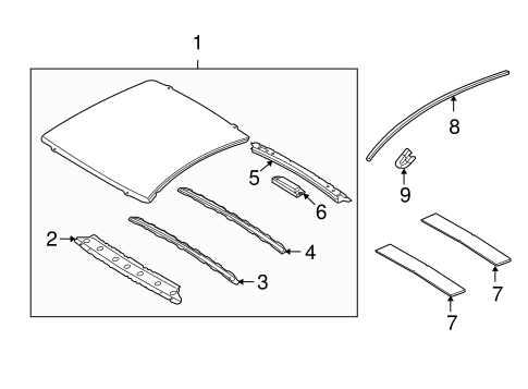 Roof & Components for 2011 Infiniti G37 #3
