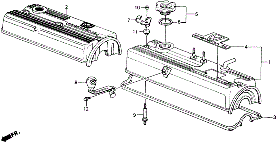 ENGINE/CYLINDER HEAD COVER for 1988 Honda ACCORD COUPE #1