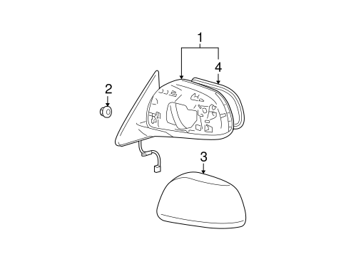 BODY/OUTSIDE MIRRORS for 2008 Toyota Highlander #1