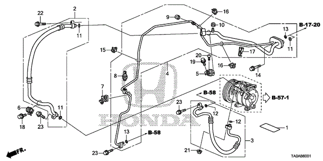 Body/Air Conditioning/A/C Hoses - Pipes (V6) for 2012 Honda ACCORD SEDAN #1