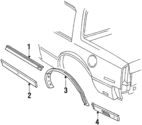 98 EXTERIOR TRIM - QUARTER PANEL