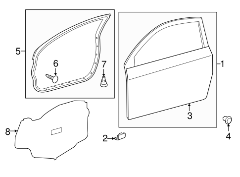 BODY/DOOR & COMPONENTS for 2015 Scion iQ #1