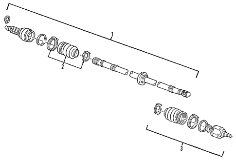 Axle Shafts & Joints for 1997 Ford Aspire #0