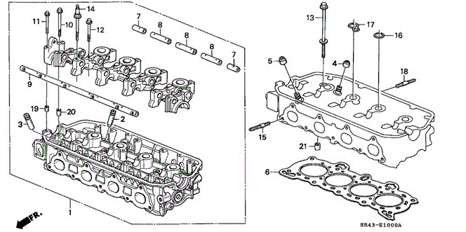 ENGINE/CYLINDER HEAD (1) for 1993 Honda CIVIC SEDAN #1