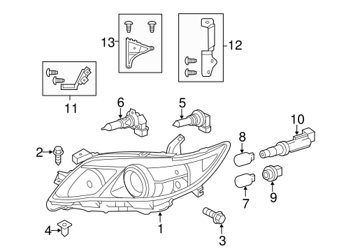 ELECTRICAL/BULBS - CHASSIS for 2011 Toyota Camry #1