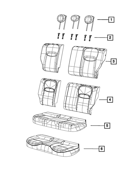 Rear Seats - Second Row for 2016 Fiat 500X #0
