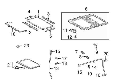 BODY/SUNROOF for 2003 Toyota Highlander #1