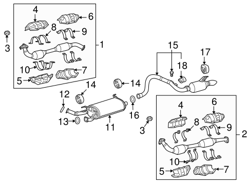 EXHAUST SYSTEM/EXHAUST COMPONENTS for 2009 Toyota Land Cruiser #1