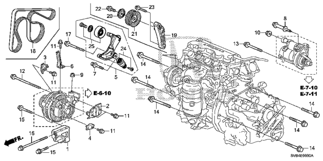 ENGINE/ALTERNATOR BRACKET (1.8L) for 2010 Honda CIVIC COUPE #1