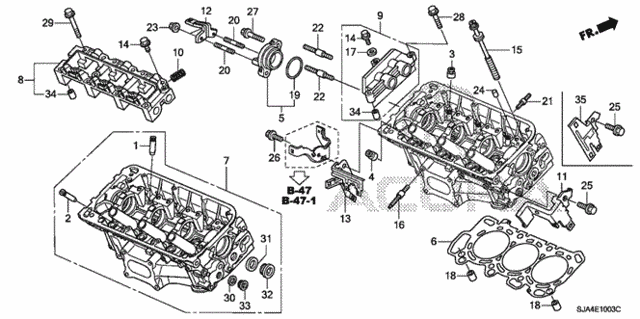 Rear Cylinder Head (2) for 2009 Acura RL #0