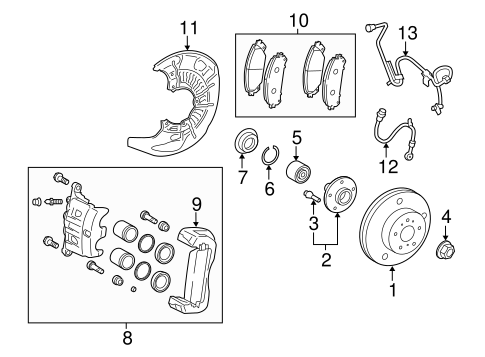 BRAKES/FRONT BRAKES for 2015 Toyota Highlander #1