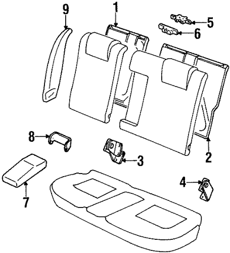 Mystique REAR SEAT COMPONENTS
