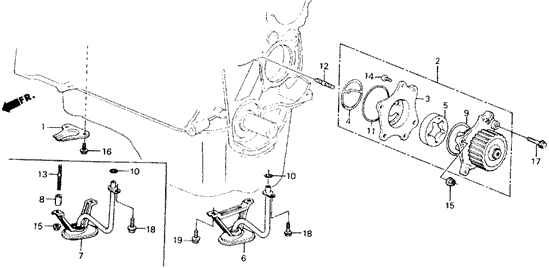 ENGINE/OIL PUMP - OIL STRAINER for 1989 Honda ACCORD COUPE #1