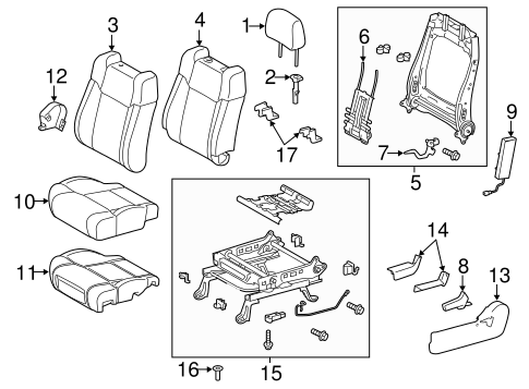 BODY/DRIVER SEAT COMPONENTS for 2015 Toyota Tundra #3