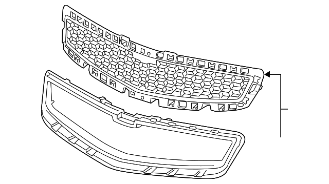 22847848 Деталь CENTER GRILLE
