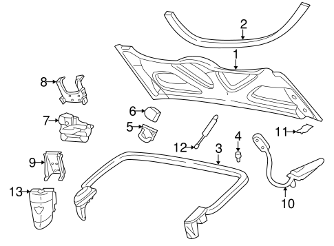 Body/Rear Compartment for 2000 Chevrolet Corvette #1