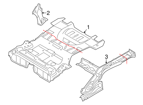 Rear Floor & Rails for 2012 Volvo S60 #0
