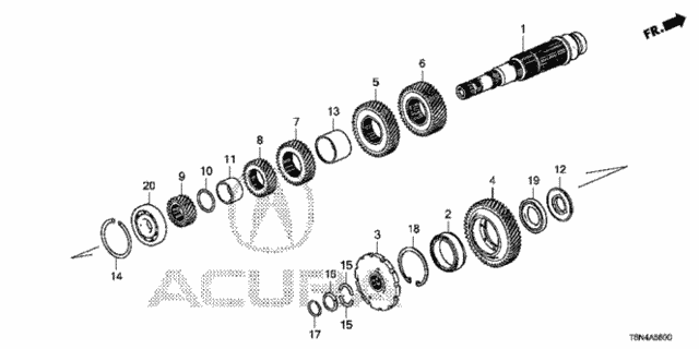 AT Countershaft for 2018 Acura NSX #0