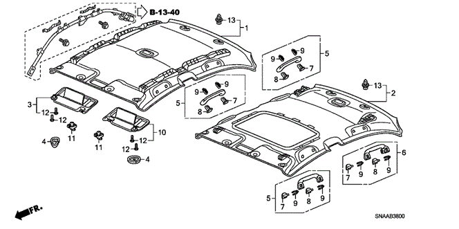 INTERIOR / BUMPER/ROOF LINING for 2009 Honda CIVIC SEDAN #1