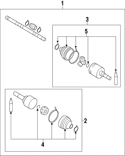 Front Drive Axle/Axle Shafts & Joints for 2014 Nissan Versa #1