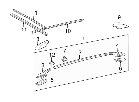 BODY/LUGGAGE CARRIER for 2003 Toyota Sienna #2