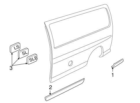 Savana 3500 EXTERIOR TRIM - SIDE PANELS 2