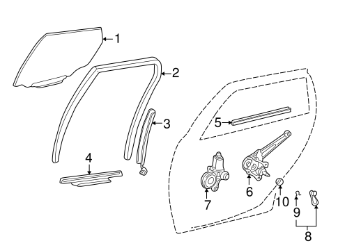 Vibe GLASS - REAR DOOR