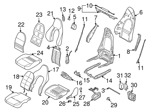 911 FRONT SEAT COMPONENTS