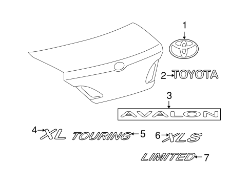 BODY/EXTERIOR TRIM - TRUNK for 2005 Toyota Avalon #1