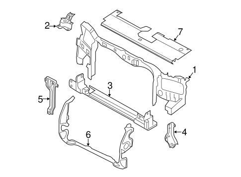 Mariner RADIATOR SUPPORT