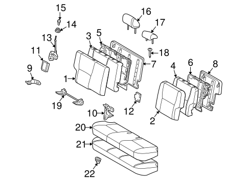 Vibe REAR SEAT COMPONENTS