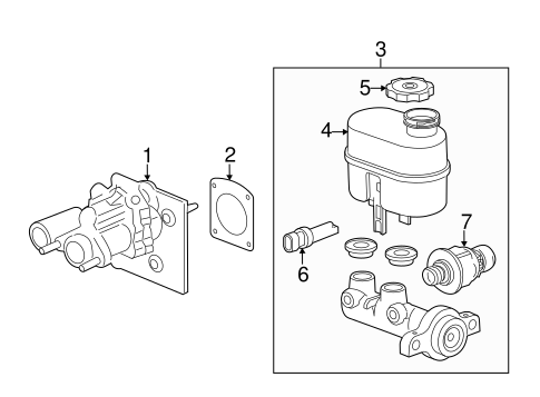 Silverado 2500 HD MASTER CYLINDER - COMPONENTS ON DASH PANEL 2
