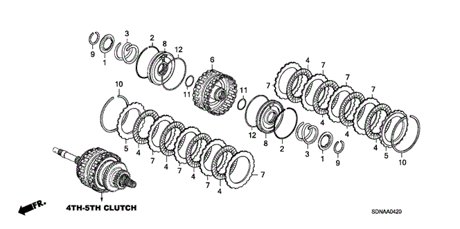 Transmission - Automatic/AT Clutch (4th-5th) (L4) for 2007 Honda ACCORD COUPE #1