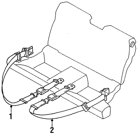 Electrical/Rear Seat Belts for 1989 Nissan 300ZX #1