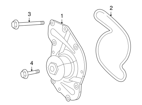 COOLING SYSTEM/WATER PUMP for 2010 Dodge Journey #1