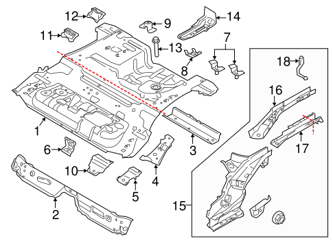 Rear Floor & Rails for 2012 Mazda 2 #0