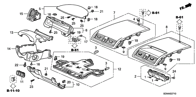 Interior/Bumper/Instrument Panel Garnish (Driver Side) for 2007 Honda ACCORD COUPE #1