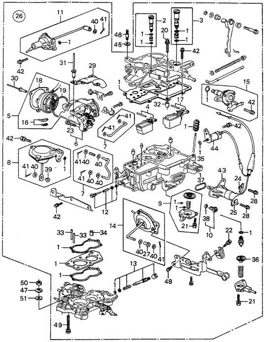 ENGINE/CARBURETOR (3) for 1981 Honda CIVIC HATCHBACK #1