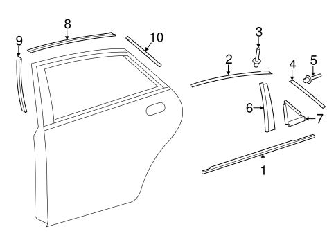 BODY/EXTERIOR TRIM - REAR DOOR for 2015 Toyota Avalon #1